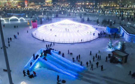 Мобильный каток на территории АО «НК «Астана-Экспо» фото 5